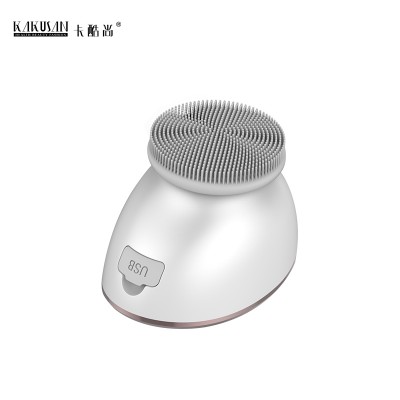 Rechargeable Electric Waterproof Heating Silicone Facial Cleansing Brush